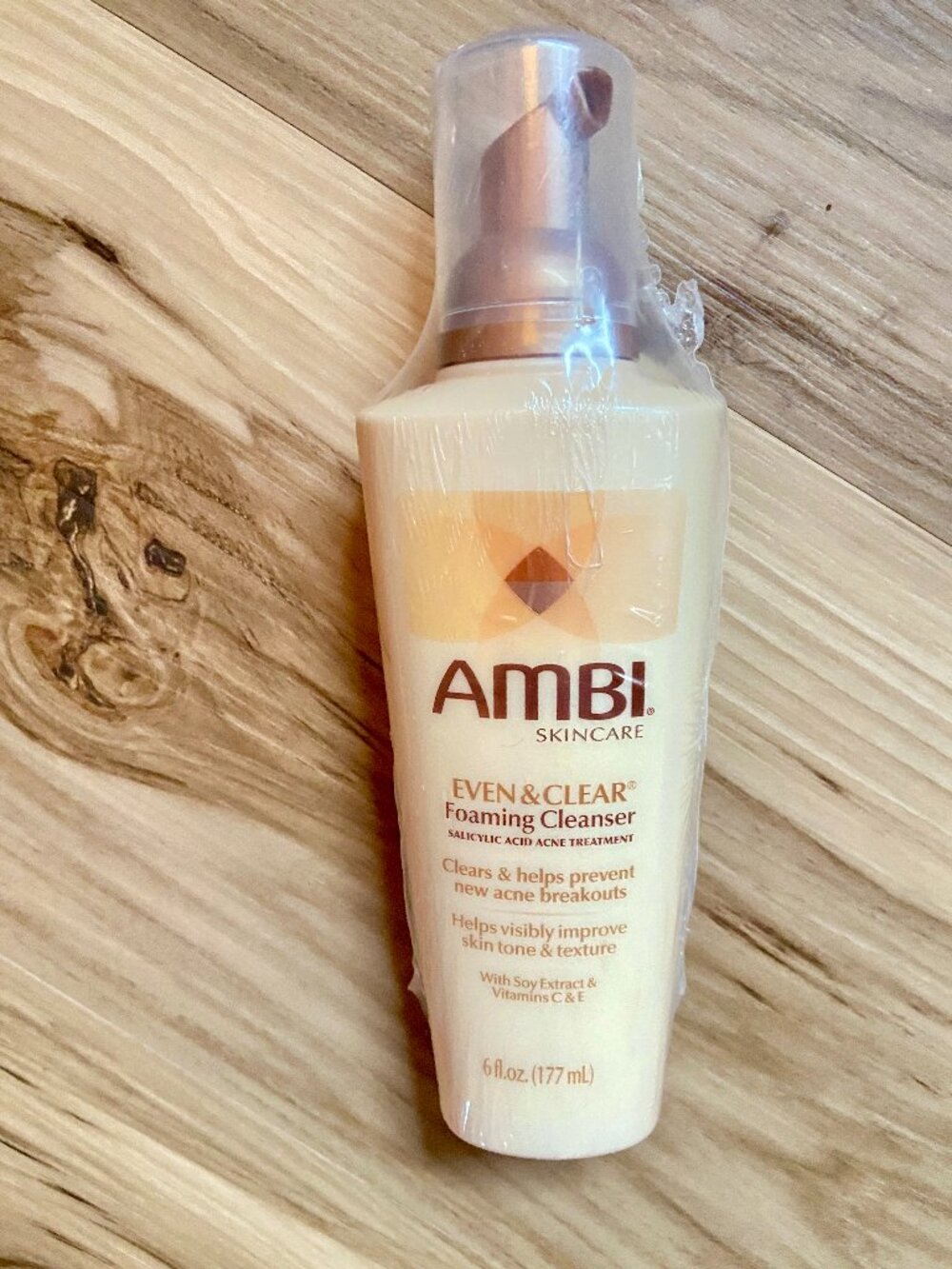 ambi sa even & clear foaming cleanser salicylic acid acne treatment 6 oz HTF